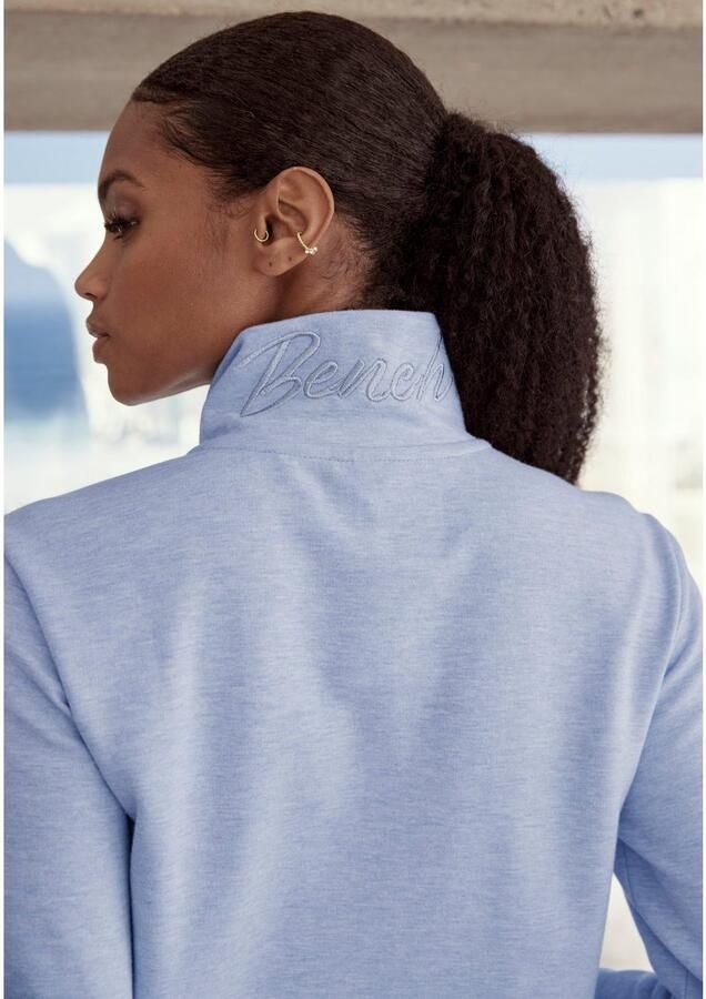 Bench. Loungewear Sweatvest lounge jas met glanzende logostiksel op de staande kraag loungewear - Foto 7