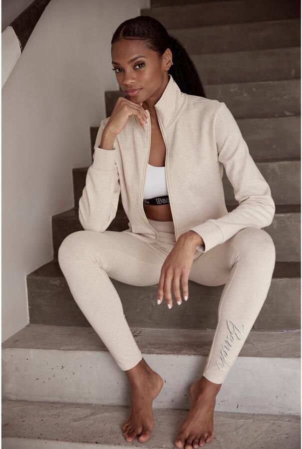 Bench. Loungewear Sweatvest lounge jas met glanzende logostiksel op de staande kraag loungewear - Foto 6