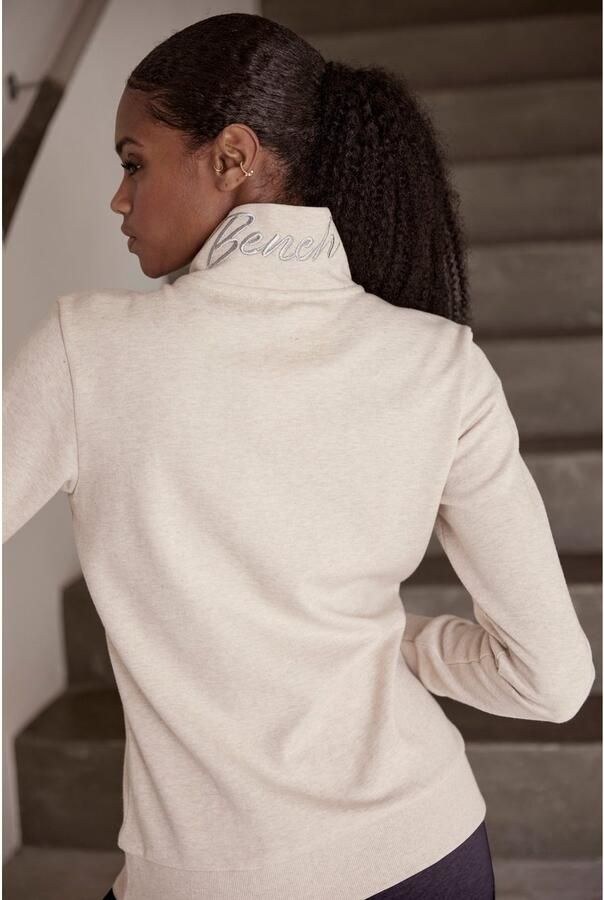 Bench. Loungewear Sweatvest lounge jas met glanzende logostiksel op de staande kraag loungewear - Foto 7