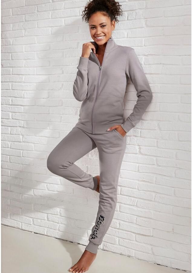 Bench. Loungewear Sweatvest met geborduurd staande kraag loungepak (1-delig) - Foto 4