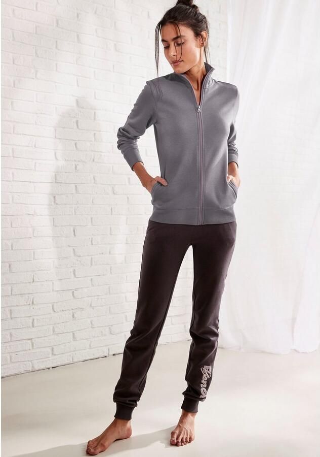 Bench. Loungewear Sweatvest met geborduurd staande kraag loungepak (1-delig) - Foto 6