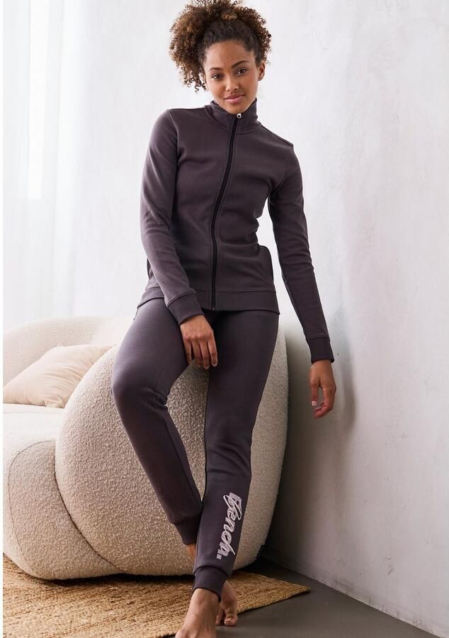 Bench. Loungewear Sweatvest met geborduurd staande kraag loungepak (1-delig) - Foto 3