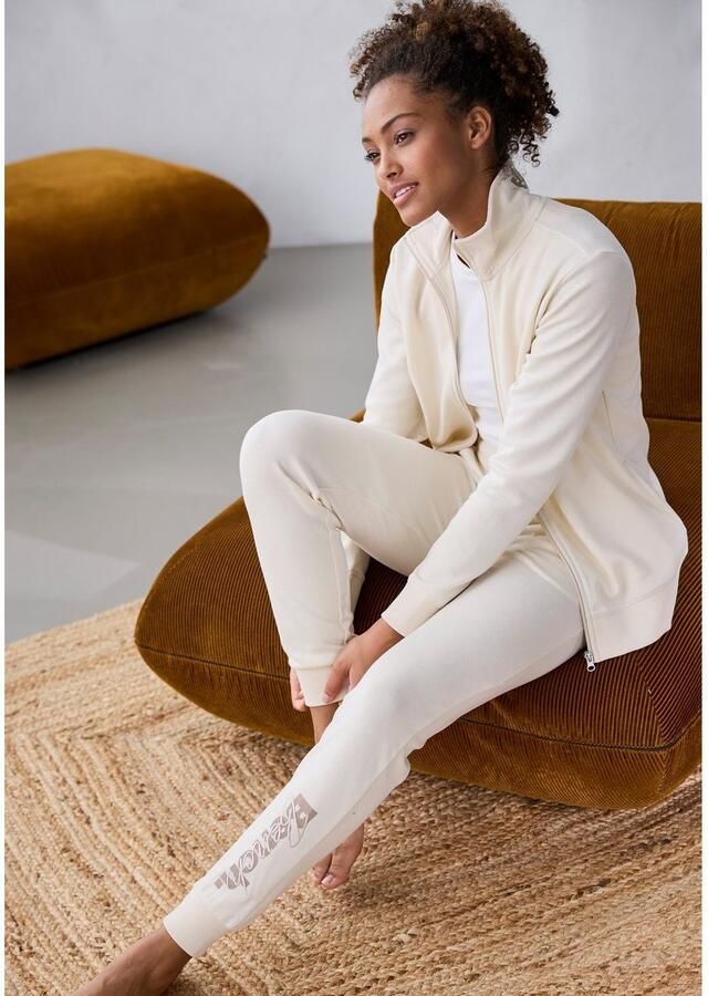 Bench. Loungewear Sweatvest met geborduurd staande kraag loungepak (1-delig)