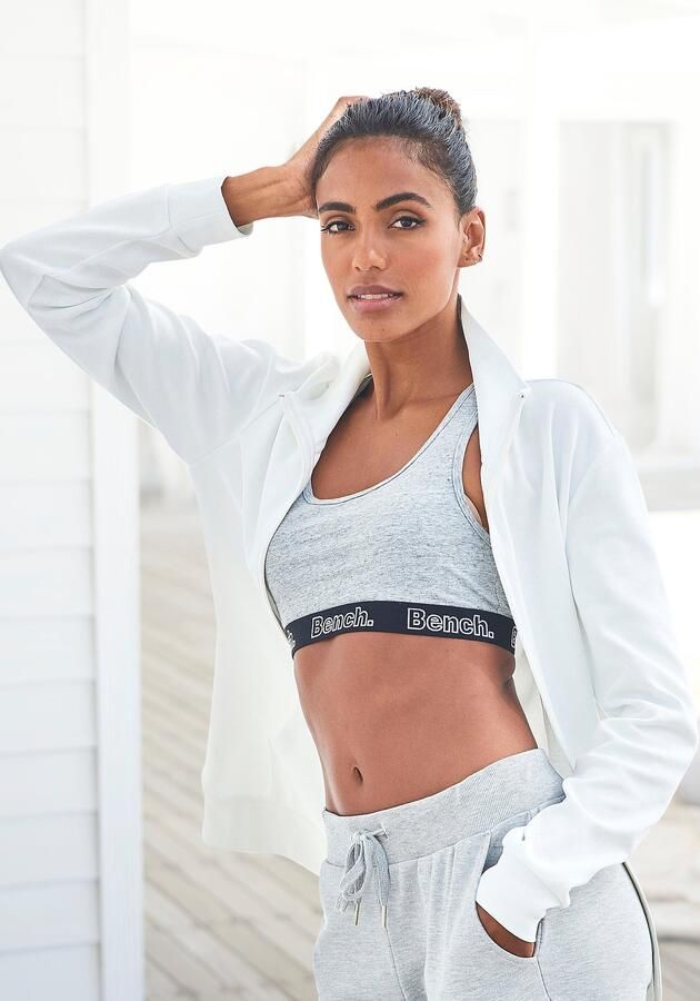 Bench. Loungewear Sweatvest met glanzende logo-borduurwerk op de staande kraag loungepak - Foto 7