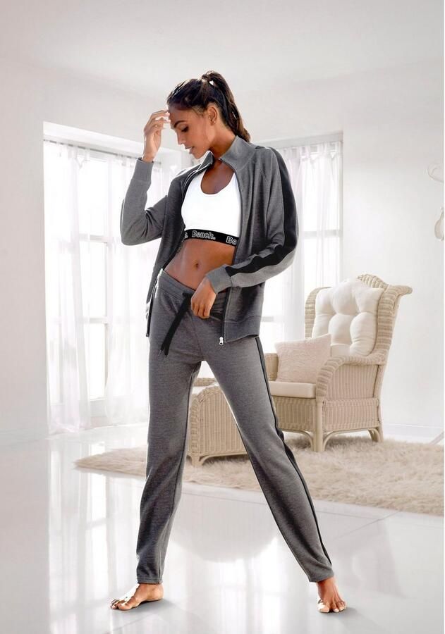 Bench. Loungewear Sweatvest met zijstrepen en staande kraag loungewear - Foto 3