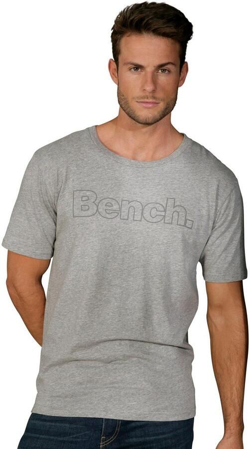 Bench. Loungewear T-shirt met logoprint basic shirt met ronde hals van 100% katoen (2-delig) - Foto 5