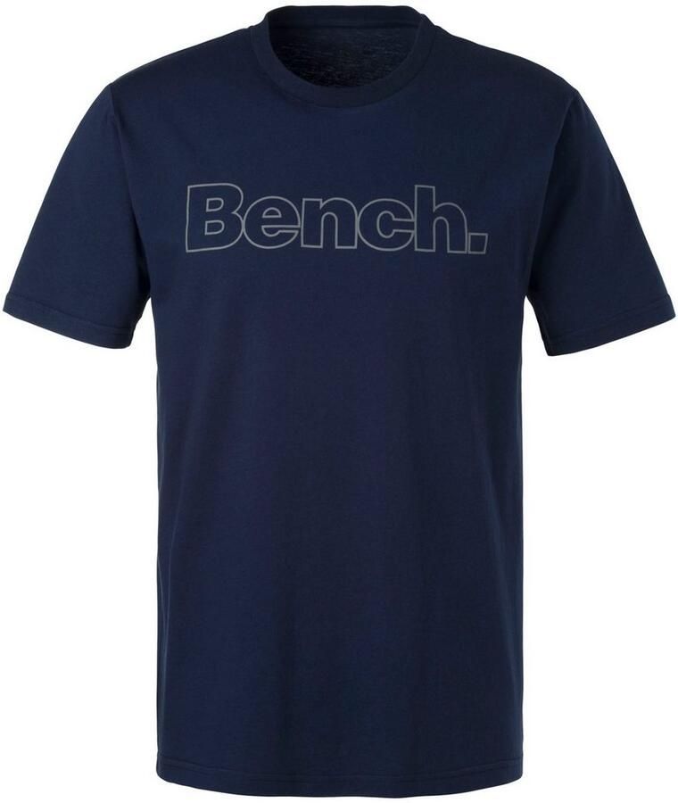 Bench. Loungewear T-shirt met logoprint basic shirt met ronde hals van 100% katoen (2-delig) - Foto 2