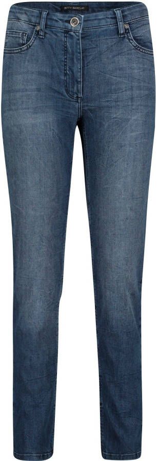 Betty Barclay Stone-Washed Slim-Fit Basic Jeans Blue Dames