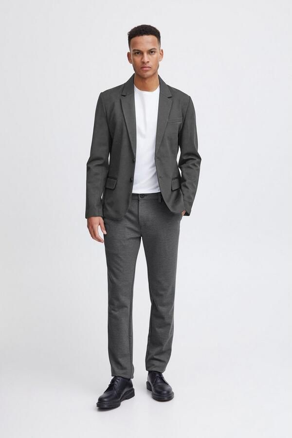 Blend gemêleerd regular fit colbert BHLANGFORD charcoal mix - Foto 5