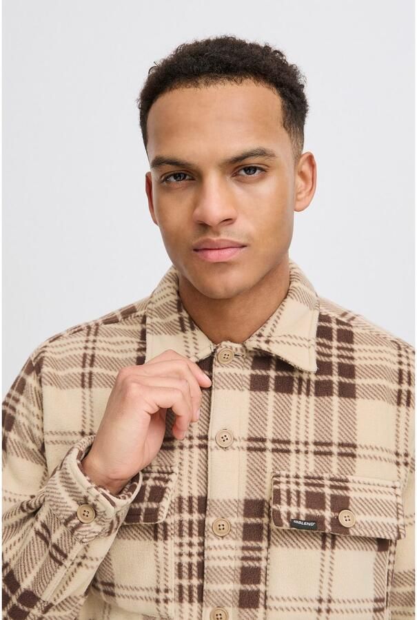 Blend Regular fit vrijetijdsoverhemd met kentkraag model 'BAKI' - Foto 3