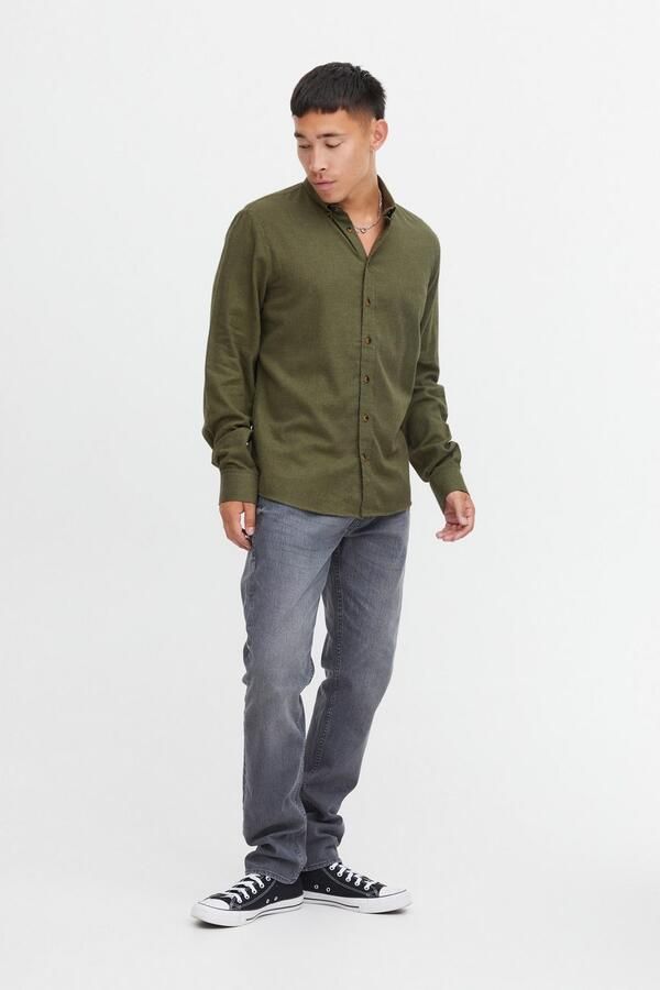 Blend gemêleerd regular fit overhemd BHBurley winter moss - Foto 5