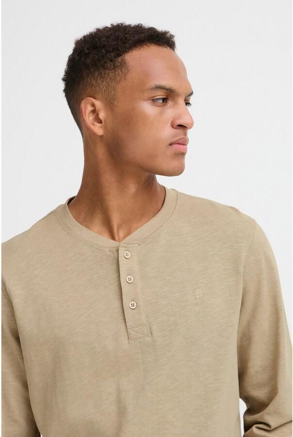 Blend Shirt met lange mouwen en korte knoopsluiting model 'BRAT' - Foto 3