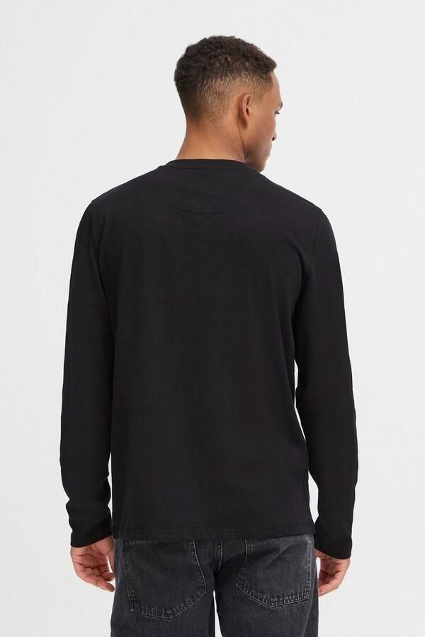 Blend Shirt met lange mouwen en korte knoopsluiting model 'BRAT' - Foto 3