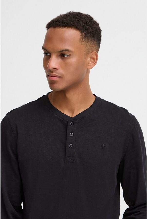 Blend Shirt met lange mouwen en korte knoopsluiting model 'BRAT' - Foto 2