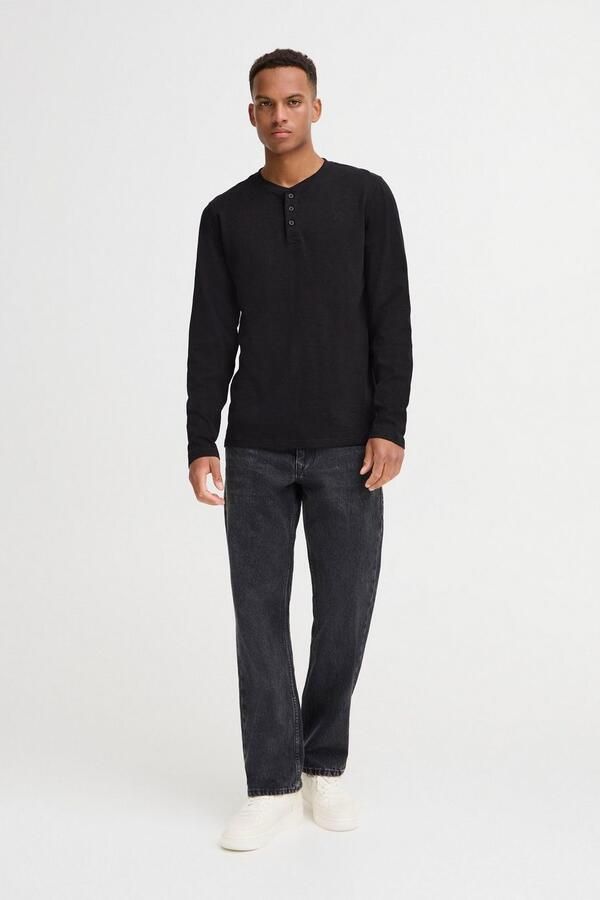 Blend Shirt met lange mouwen en korte knoopsluiting model 'BRAT' - Foto 4