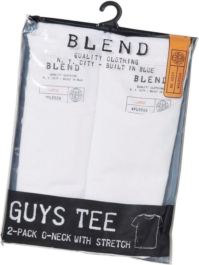 Blend basic T-shirt (set van 2) wit - Foto 3