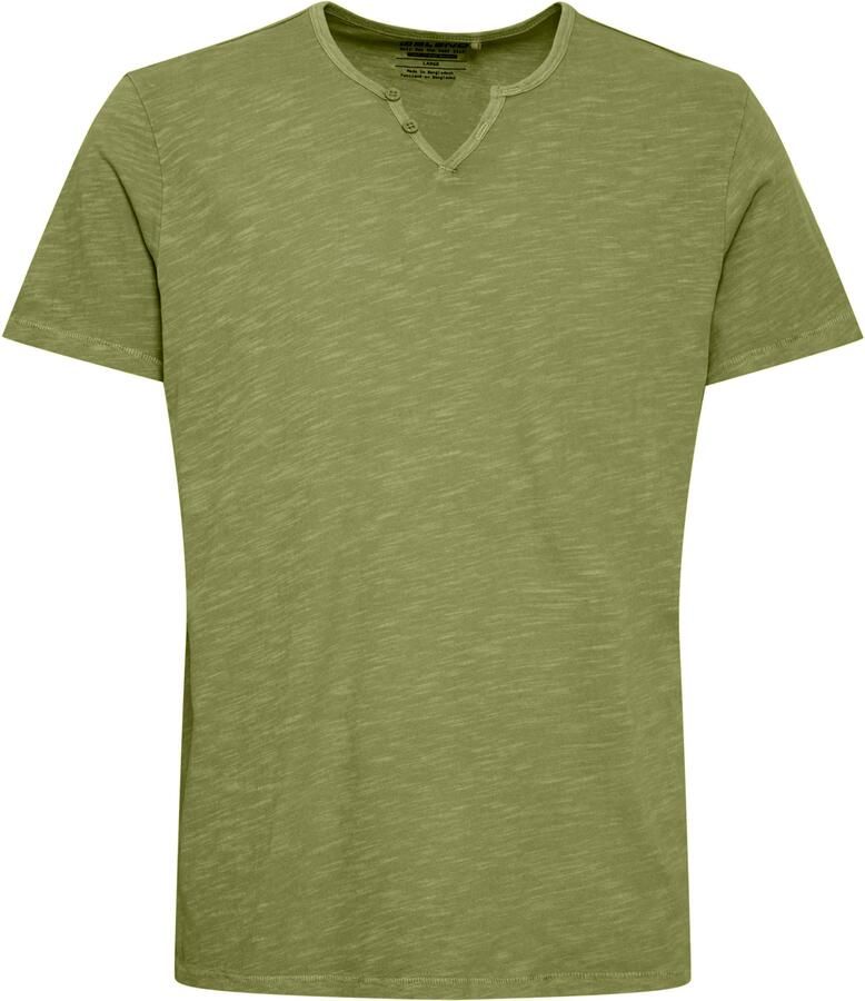 Blend T-shirt BHAshton split neck tee met decoratieve knoopdetail bij de halslijn - Foto 6