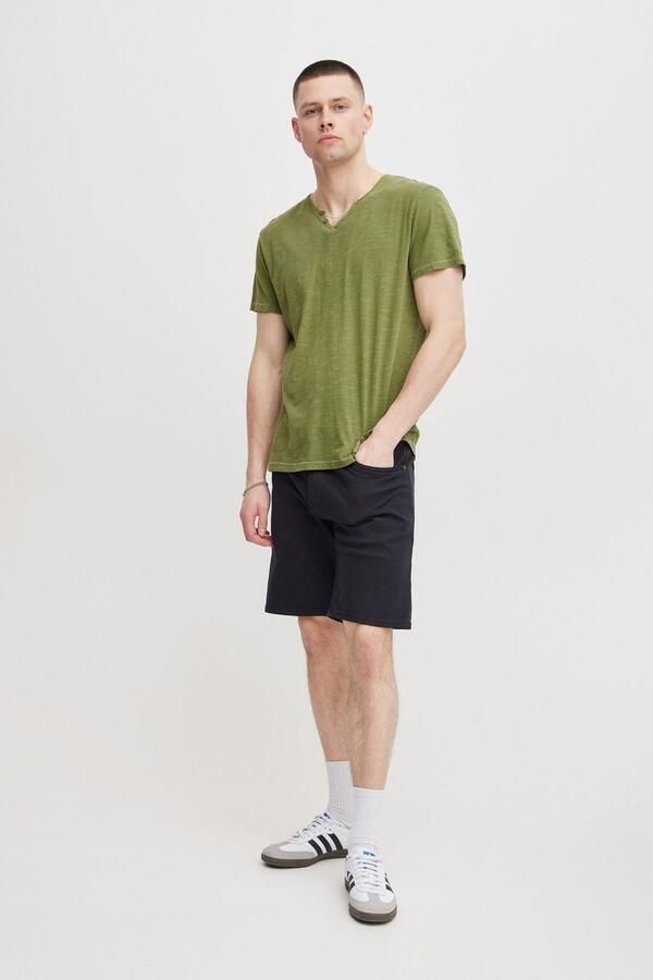 Blend T-shirt BHAshton split neck tee met decoratieve knoopdetail bij de halslijn - Foto 5