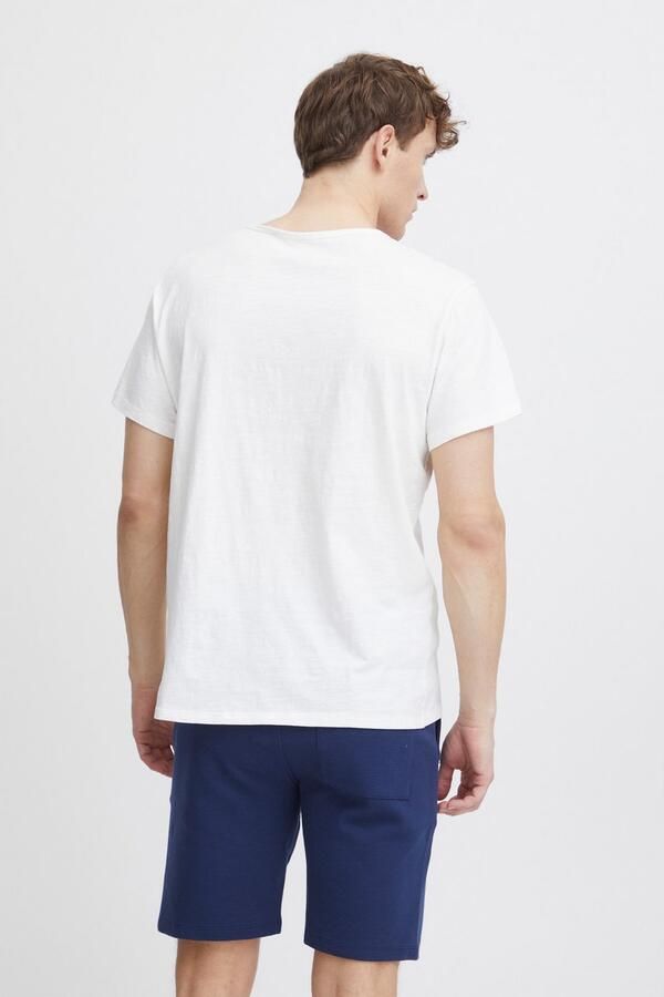 Blend T-shirt BHAshton split neck tee met decoratieve knoopdetail bij de halslijn - Foto 4