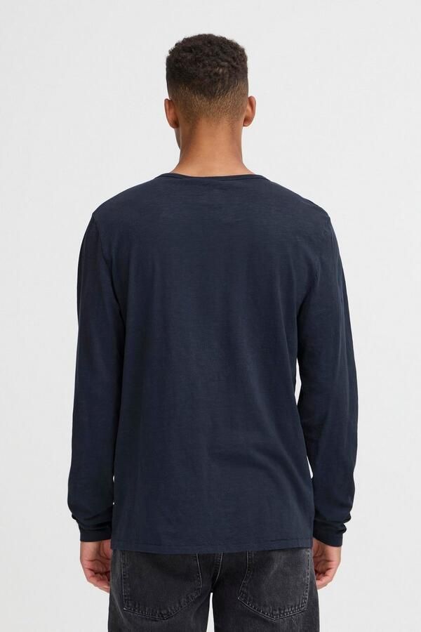 Blend Shirt met lange mouwen en korte knoopsluiting model 'IVALDE' - Foto 4