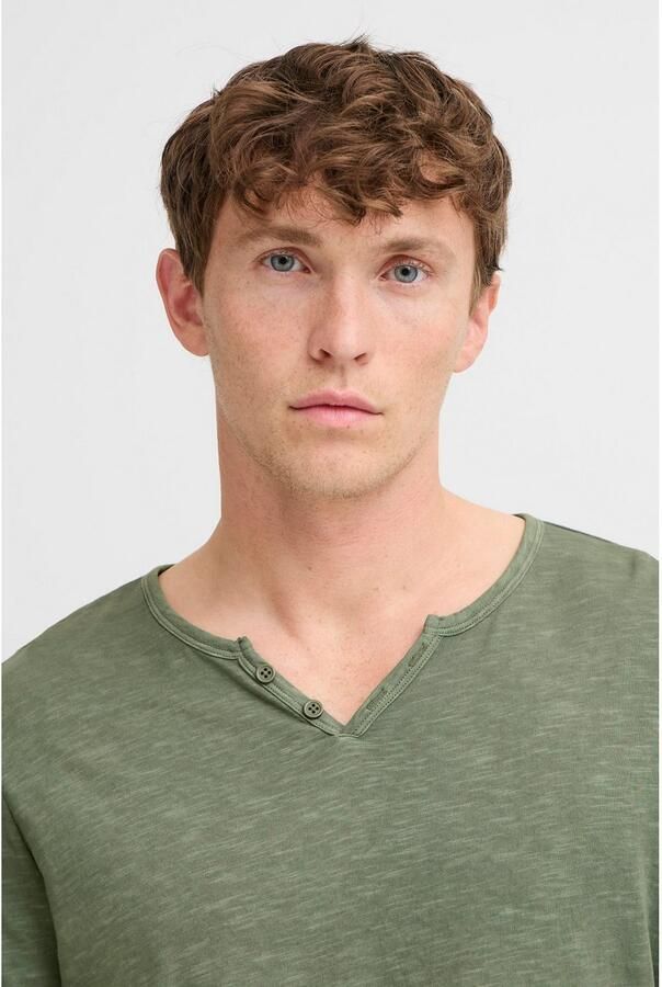 Blend Shirt met lange mouwen en korte knoopsluiting model 'IVALDE' - Foto 3