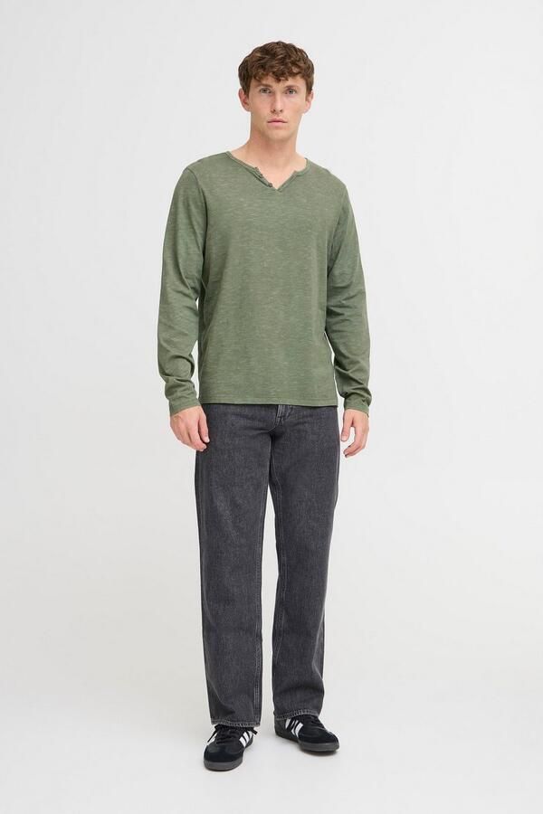 Blend Shirt met lange mouwen en korte knoopsluiting model 'IVALDE' - Foto 5