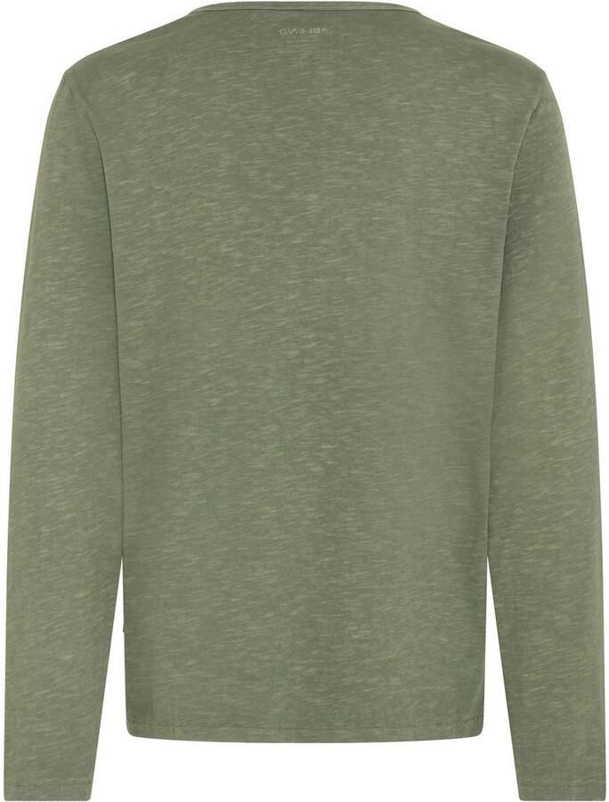 Blend Shirt met lange mouwen en korte knoopsluiting model 'IVALDE'