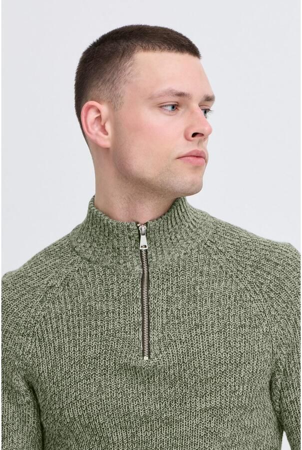 Blend Slim fit gebreide pullover met ritssluiting model 'Darik' - Foto 2