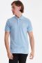 Blend slim fit polo BHNATE met contrastbies lichtblauw - Thumbnail 2