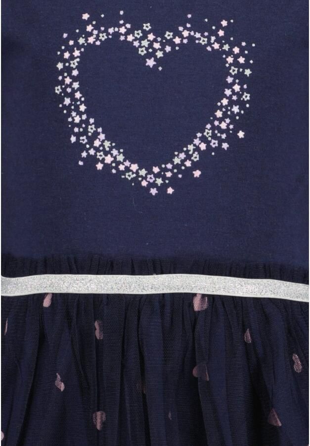 Blue Seven Jerseyjurk met geweldige hartjesprints en opgestikte tule overrok - Foto 2