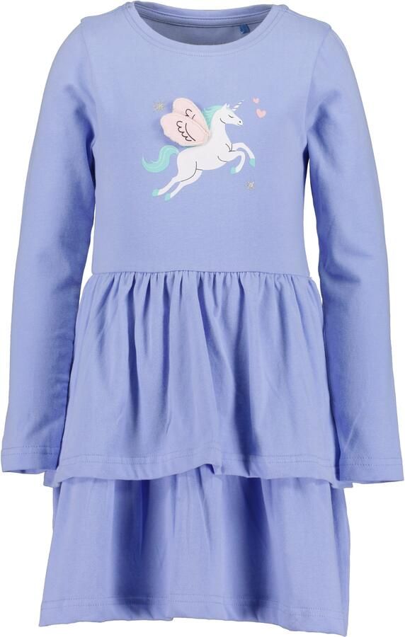 Blue Seven Jerseyjurk met hoogwaardig eenhoorn-frontmotief en met volants - Foto 3