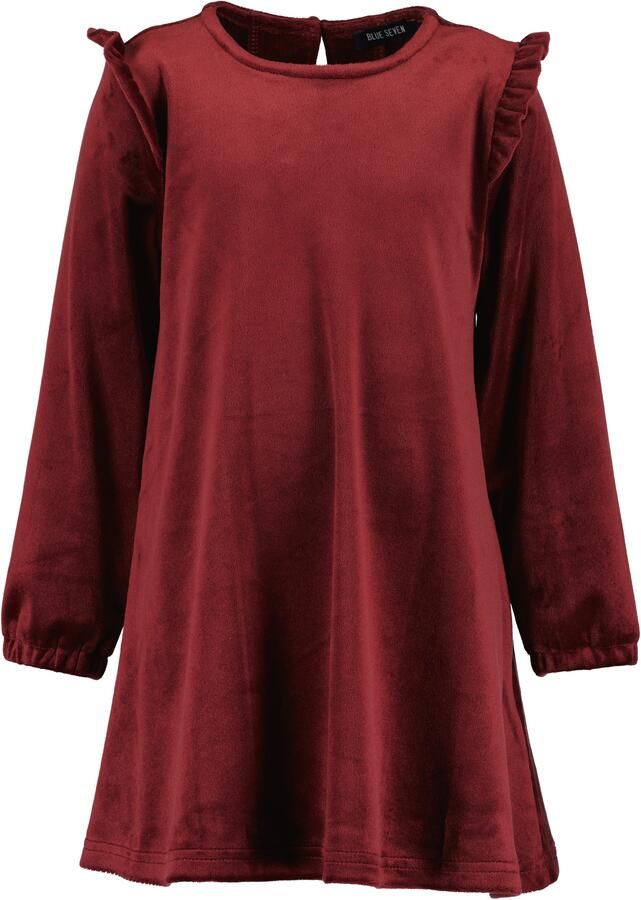 Blue Seven Sweatjurk in fluweelachtige look en met schattige ruches - Foto 2