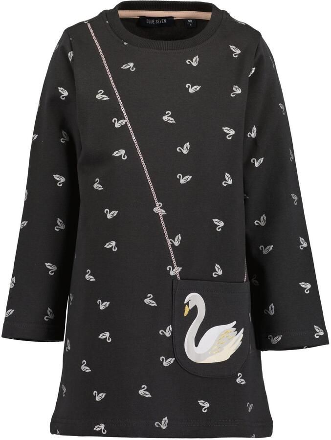 Blue Seven Sweatjurk in subtiele a-lijn en met geweldige pailletten-details