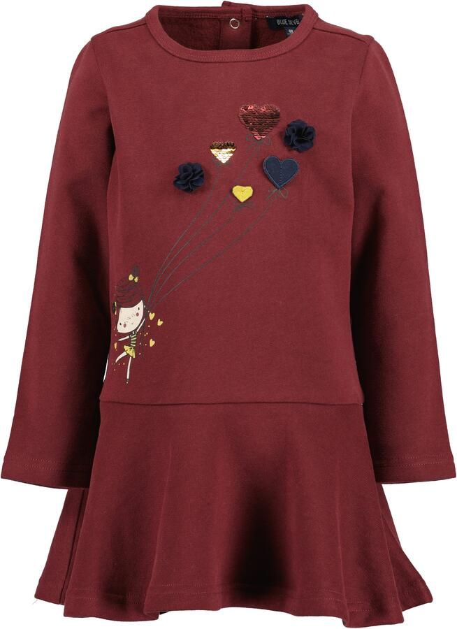 Blue Seven Sweatjurk met geweldig frontmotief met wisselpailletten en tule applicatie