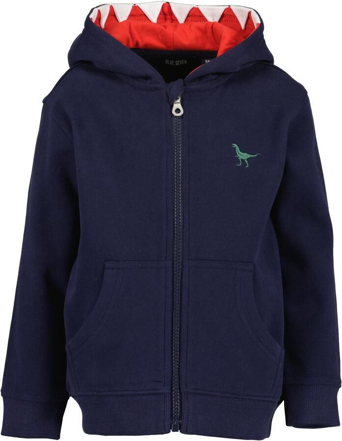 Blue Seven Sweatvest met bijzondere details op de capuchon en kleine borstborduursel - Foto 4