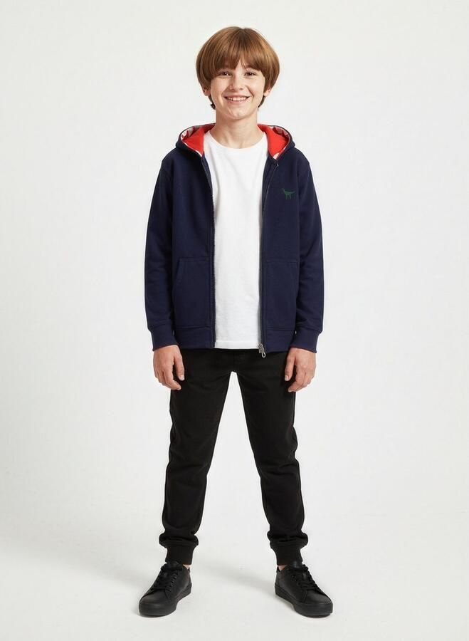 Blue Seven Sweatvest met bijzondere details op de capuchon en kleine borstborduursel - Foto 2