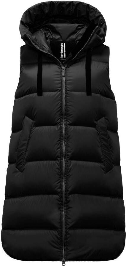BomBoogie Gerecyclede Nylon Venice Donsvest Extra Warm en Zacht Zwart Dames