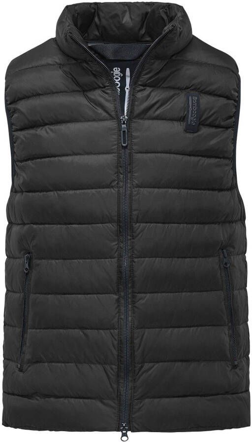 BomBoogie Gewatteerd Nylon Micro-Ripstop Vest Zwart Heren