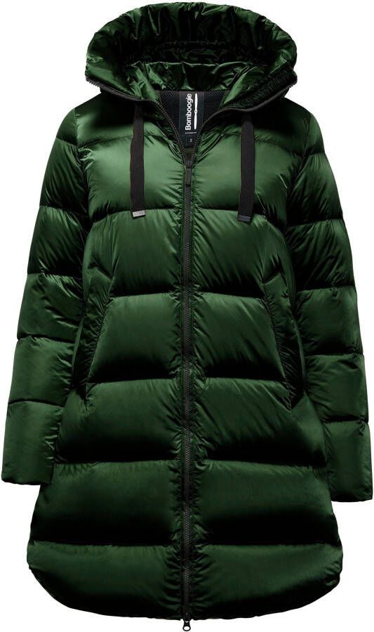 BomBoogie Geneva Jas Helder Nylon Donsjas Groen Dames