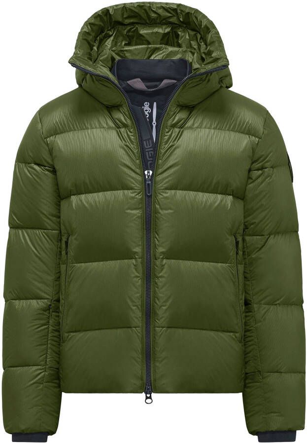BomBoogie Helsinki Puffy Donsjas Micro-Ripstop Nylon Groen Heren