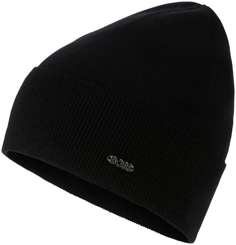 Boss Beanie van een mix van scheerwol en kasjmier model 'LARI'