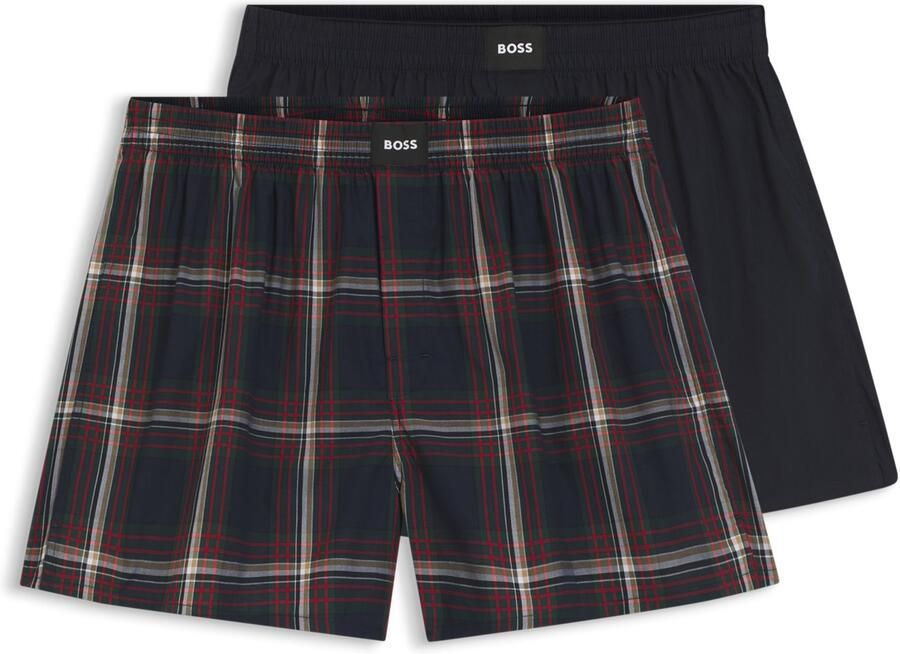 BOSS Boxershort 2P Boxer S. CW Peach met logopatch op de tailleband (set 2 stuks) - Foto 8