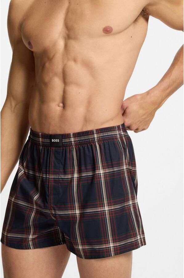 BOSS Boxershort 2P Boxer S. CW Peach met logopatch op de tailleband (set 2 stuks) - Foto 2