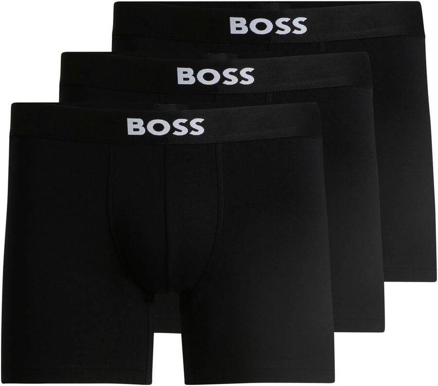 Boss Boxershort met elastische band met logo in een set van 3 stuks model 'ONE'