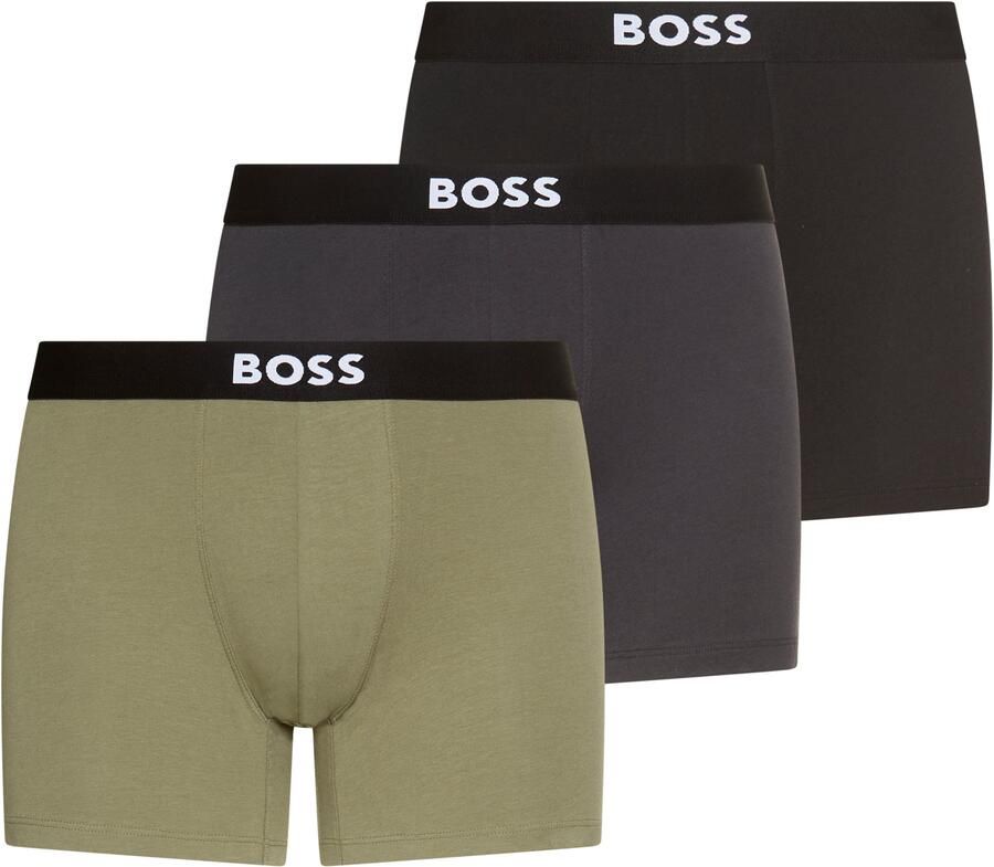 Boss Regular fit boxershort van een mix van katoen en elastaan in een set van 3 stuks - Foto 9