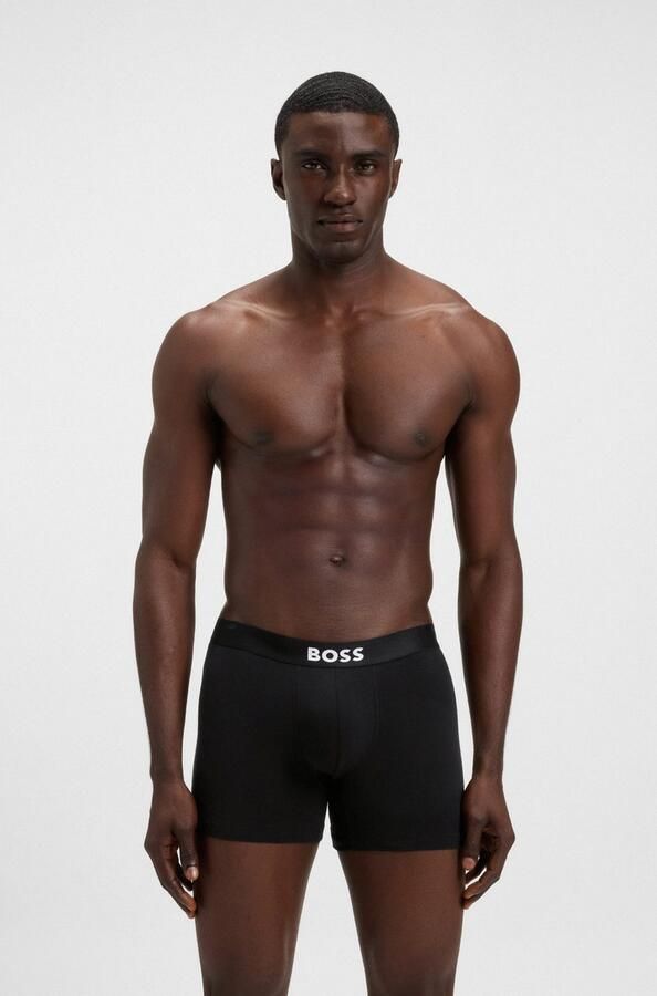 Boss Regular fit boxershort van een mix van katoen en elastaan in een set van 3 stuks - Foto 5