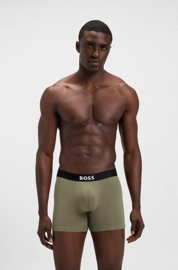 Boss Regular fit boxershort van een mix van katoen en elastaan in een set van 3 stuks - Foto 6