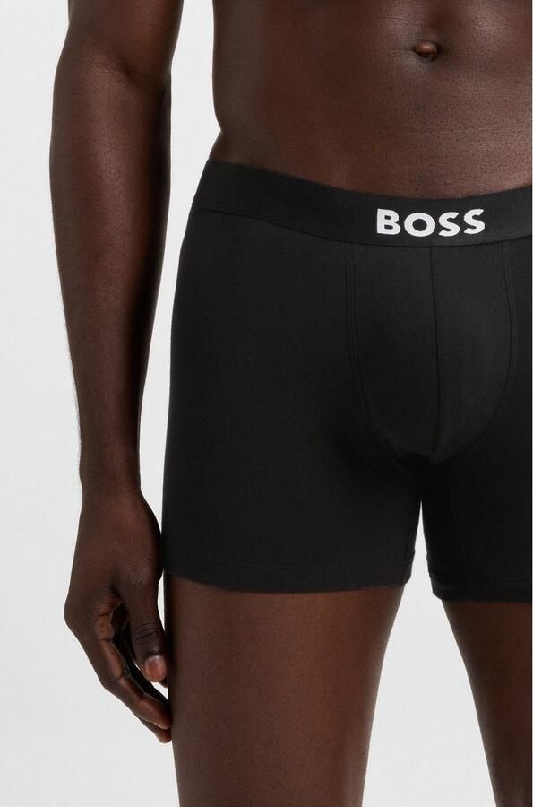 Boss Regular fit boxershort van een mix van katoen en elastaan in een set van 3 stuks - Foto 3