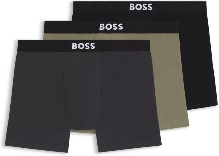 Boss Regular fit boxershort van een mix van katoen en elastaan in een set van 3 stuks - Foto 8