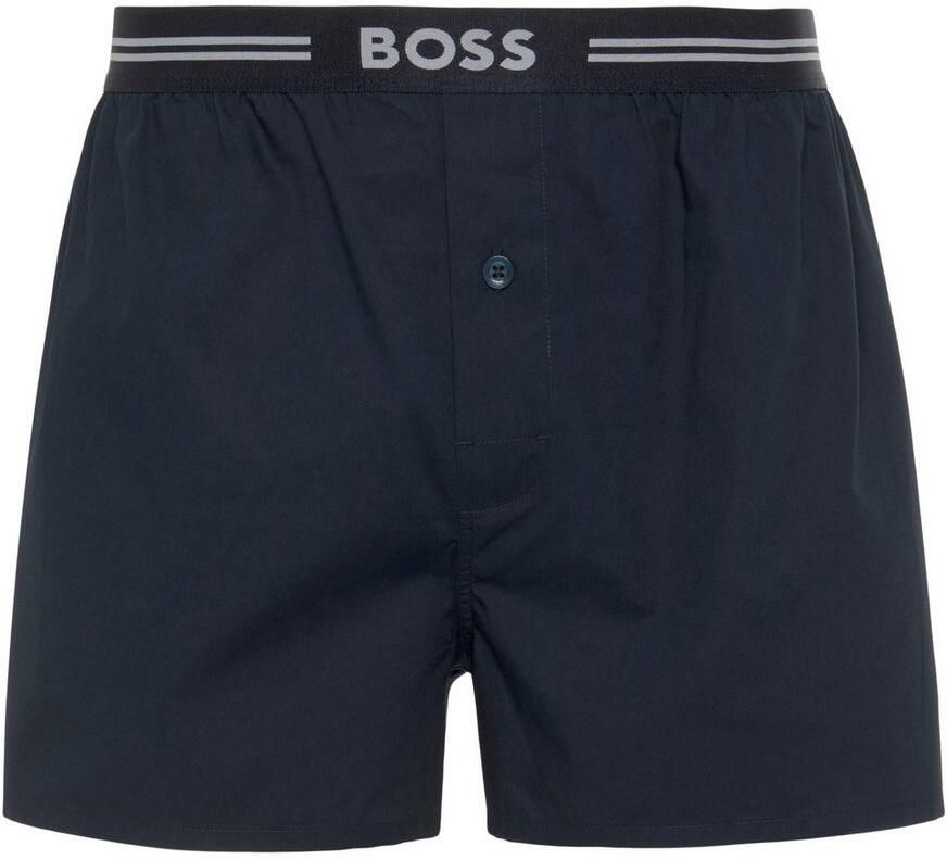 Boss Boxershort met elastische band met label in een set van 3 stuks